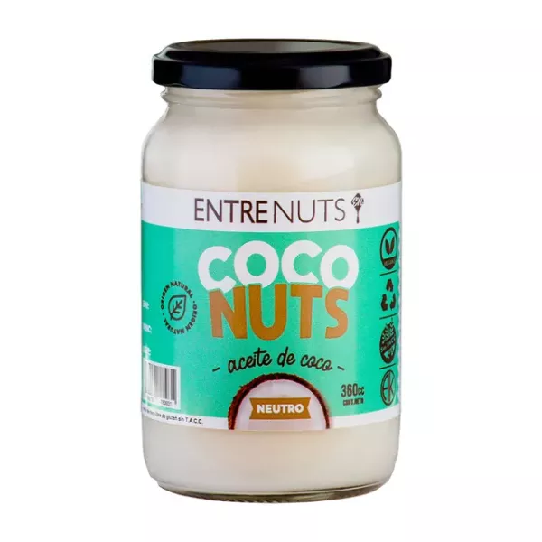Entre nutz aceite de coco neutro  x 360 cc